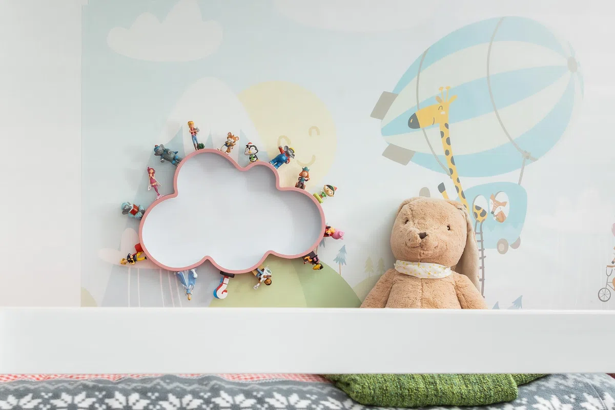 I Wandregal für bis zu 100 Tonie Figuren I Wolkenform I 100% magnetisch I Ideal geeignet für Tonie Figuren der Toniebox I Regal fürs Kinderzimmer I Tonieboxregal für Mädchen und Jungen (Rosa)