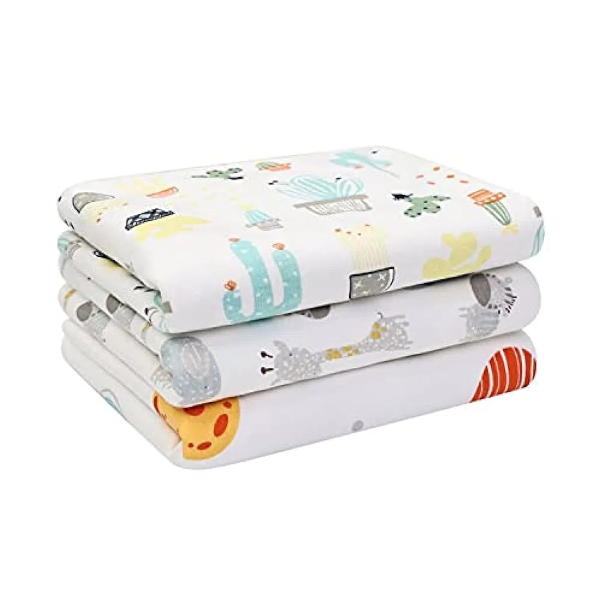 Baby-Wickelunterlage, 56 x 70 cm, weiche Baumwolle, wasserdicht, Wickelunterlage für Baby-Unterlagen, Matratzenauflage, Lakenschutz, tragbar, wiederverwendbar, Urin-Pads für Reiseausrüstung, 3 Stück | Weiche Baumwolle, wasserdicht, für Reiseausrüstung