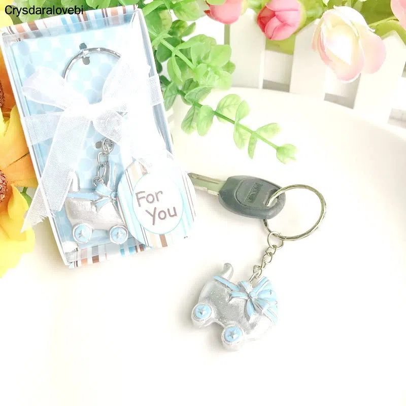50 x Schlüsselanhänger für Baby-Kutschen, Baby-Kleidung, Gastgeschenke für Babyparty, Taufe, Party, Andenken, Geburtstag, Schlüsselanhänger (1)