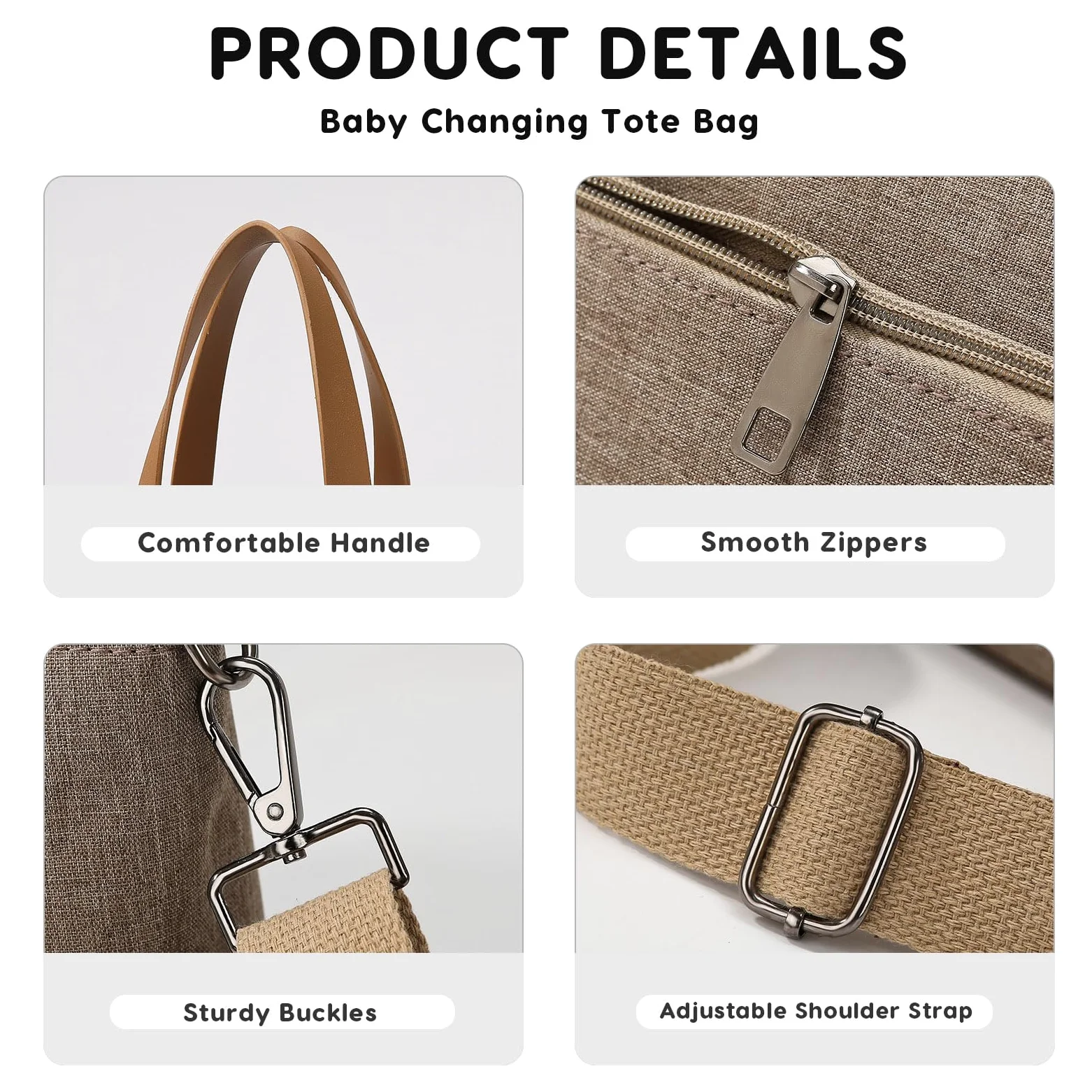 SONARIN Multifunktionale Leichte Baby Wickeltasche,Große Kapazität Wasserdicht Reise Wickeltasche Umhängetasche Tragetasche Henkeltaschen Babytasche mit Kinderwagen Haken