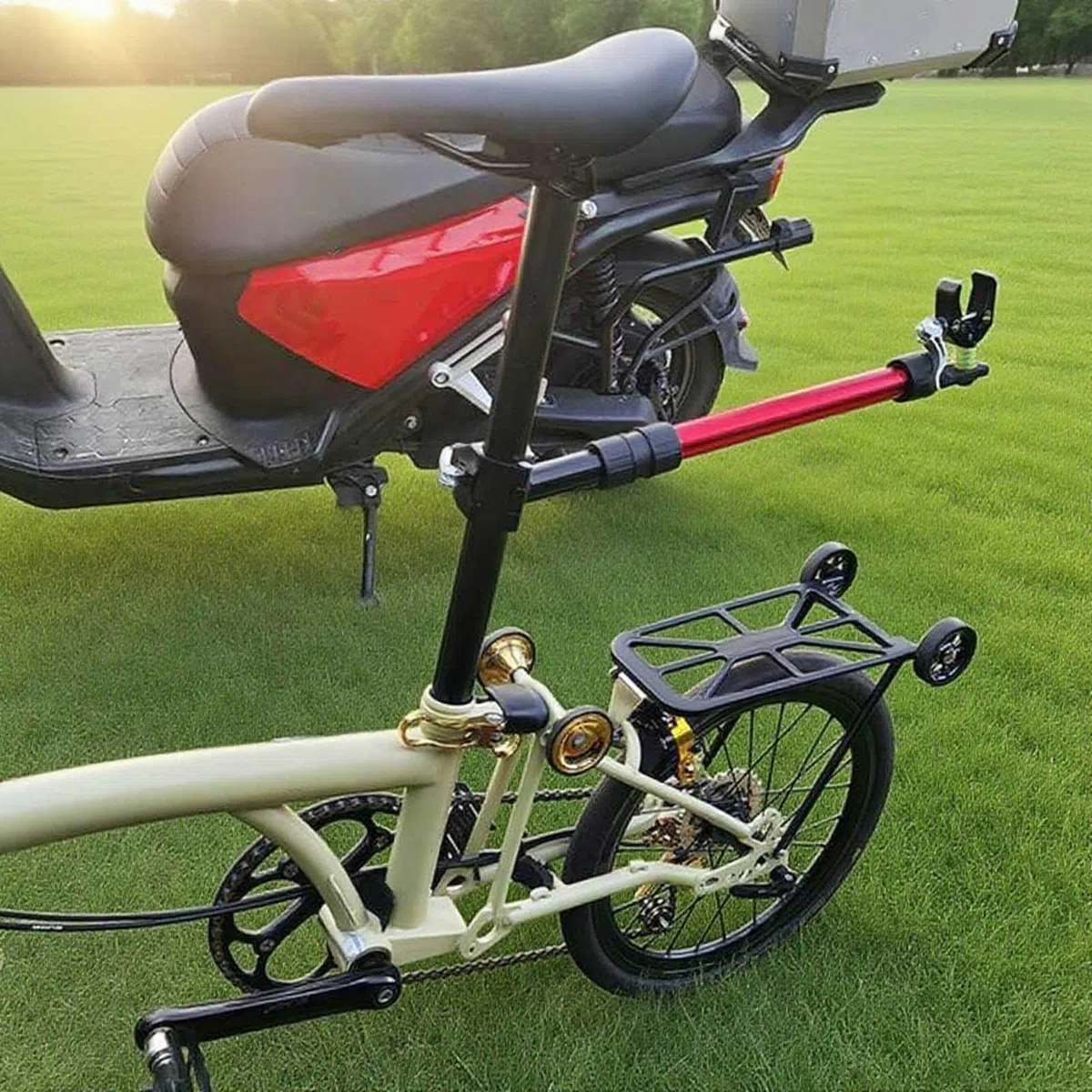Fahrradanhängeraufsatz Schwerlast, hohe Tragfähigkeit, wetterbeständig | Tretroller Kupplung für Reisen Sport Radfahren Camping Einkaufen Pendeln Outdoor Ausflüge Hänger Touren Sport