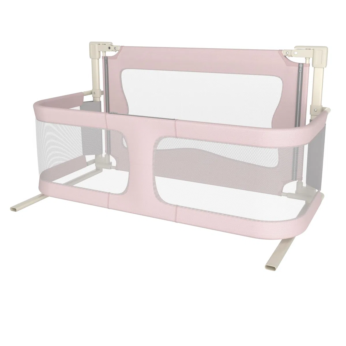 HUOLE Babybettgitter Kinderbett Kinderbettschutzgitter Bettgitter Bettschutzgitter für Kleinkinder Kinderbettgitter Rausfallschutz-120 x 50 x 105 cm (rosa)