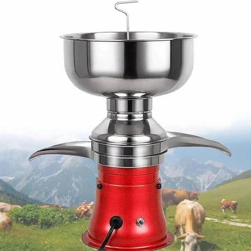 Elektrische Milchcreme-Trennmaschine für frische Kuhmilch, effiziente 50L/H-Verarbeitung mit 8L Schüssel, ideal für Landwirte und Milchverarbeitung