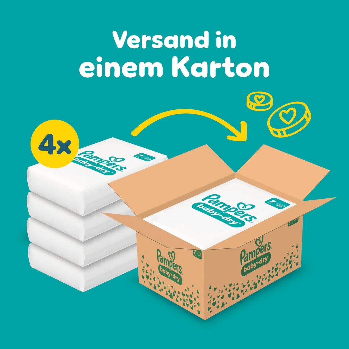 Pampers Baby-Dry Größe 7 132 Windeln 15kg+ Auslaufschutz Komfort