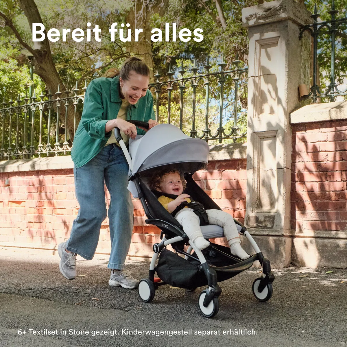 Stokke YOYO 6+ Farbpaket, Olive - Nur Textilien: Sitzpolster, ausziehbares Verdeck & Reißverschlusstasche hinten - Erfordert YOYO-Rahmen (separat erhältlich)