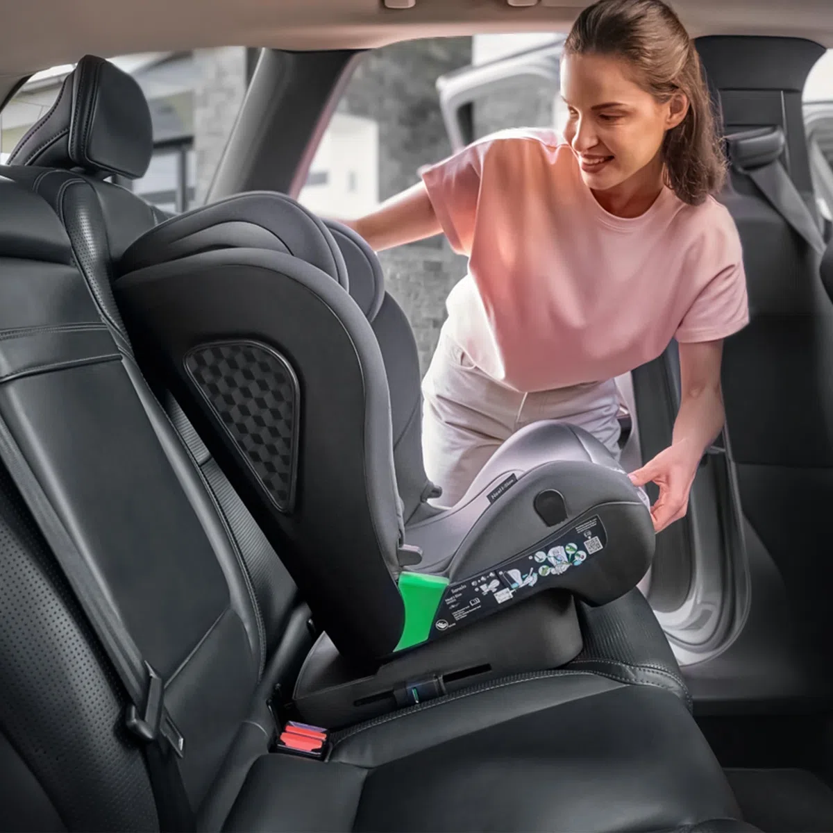 LIONELO NEAL I-SIZE Kindersitz, Gruppe 2 3, von 100-150 cm | Von ca. 3 bis 12 Jahren Befestigung ISOFIX oder ohne Gurte Verstellbare Kopfstütze Seitenschutz Armlehnen Standard R129