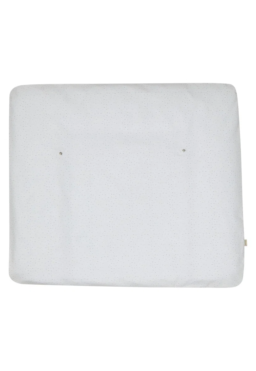 Sterntaler Wickelauflagenbezug Fuchs Filou 80x90cm - saugfähige Baumwolle mit abtrennbarem, wasserundurchlässigem Frottee-Mittelteil - niedliche Applikation - Baby Zubehör für Wickeltisch, graublau