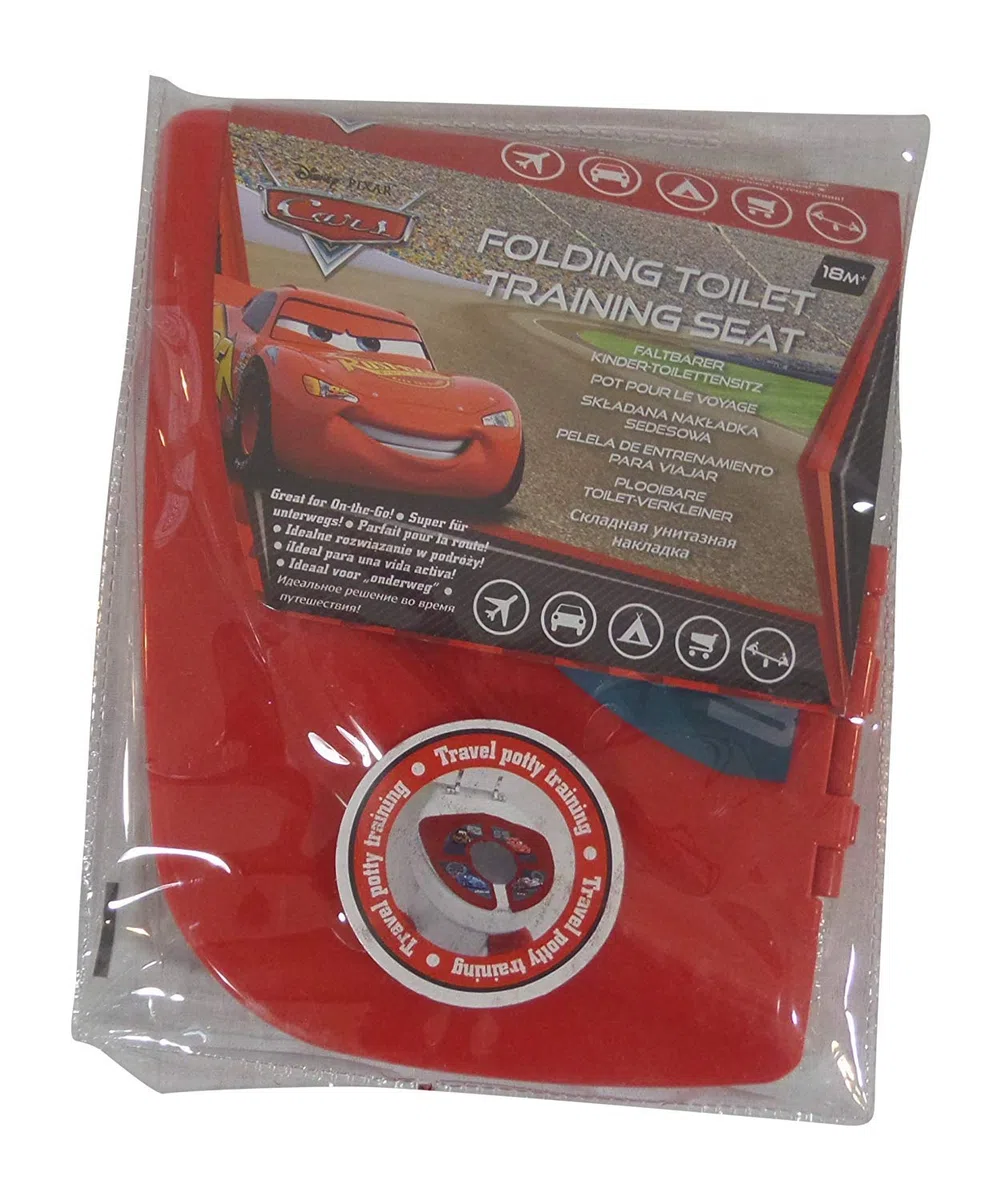 Faltbarer Premium Kinder-Toilettensitz für unterwegs, für Kleinkinder, stabiler faltbarer WC-Sitz mit Anti-Rutsch-Funktion, tragbarer Reise-WC-Sitz mit Tasche rot