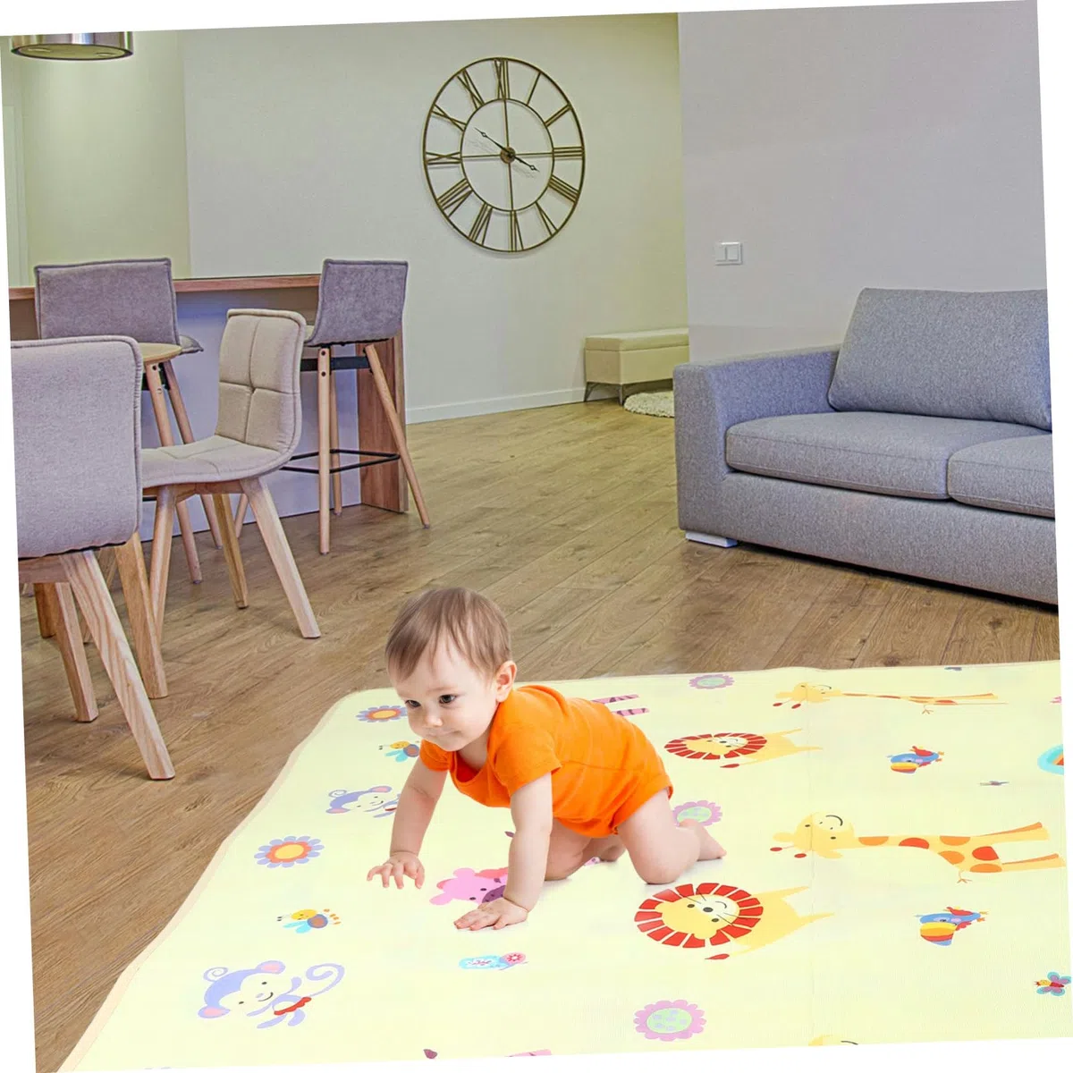 KOMBIUDA Spielmatte für Junge Mädchen Faltbar Leicht und Rutschfest für Reisen und Haushalt aus Ldpe-material für Junge Mädchen
