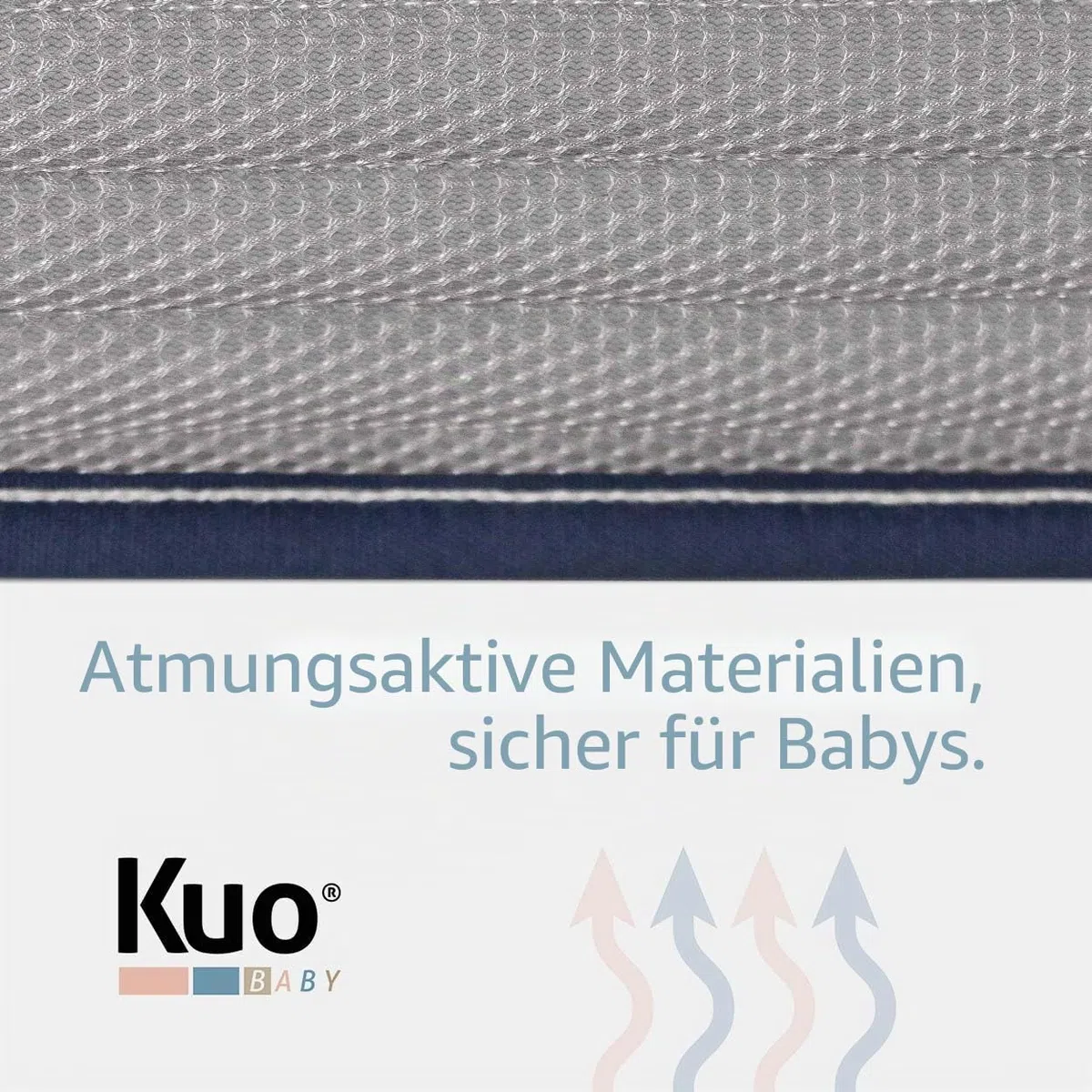 KUO Baby - Baloo Kinderbettmatratze | Schaumstoff- und viskoelastische Matratze | Wendbar, hygienisch und atmungsaktiv | 120x60 cm