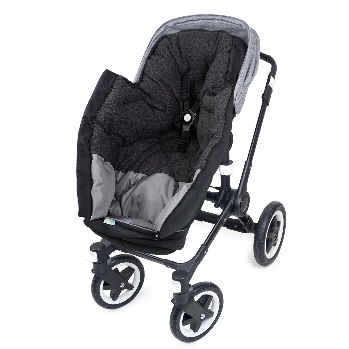 JENS Winter-Fußsack, 100cm | Universal für Kinderwagen & Buggy, Fußteil komplett abnehmbar, Mumienform, atmungsaktiv