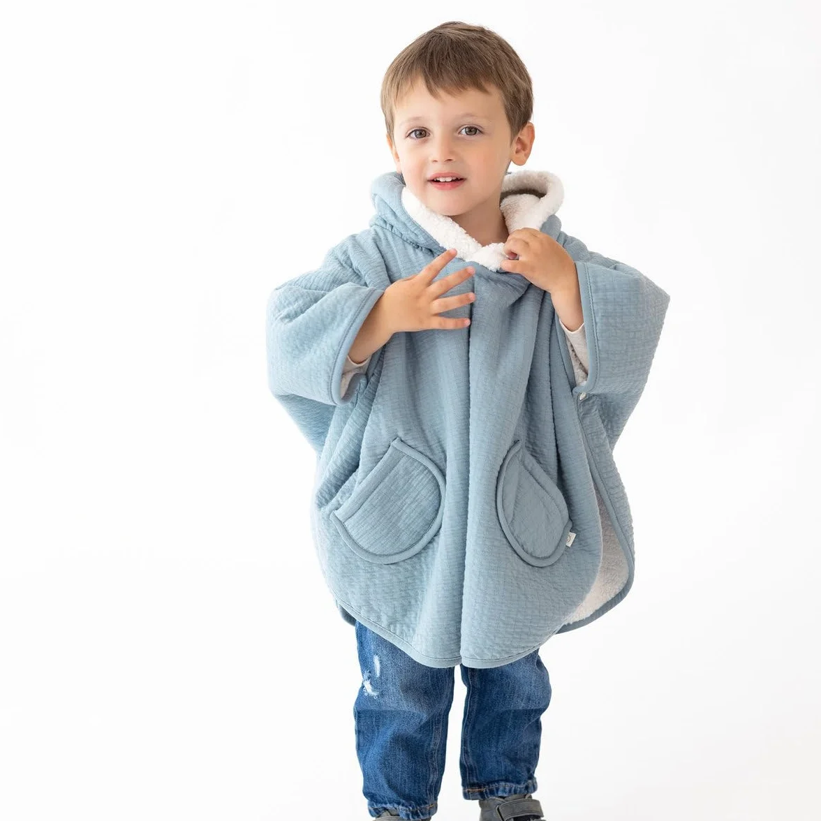 BEMINI Reiseponcho Pady tetra jersey + teddy Wonder