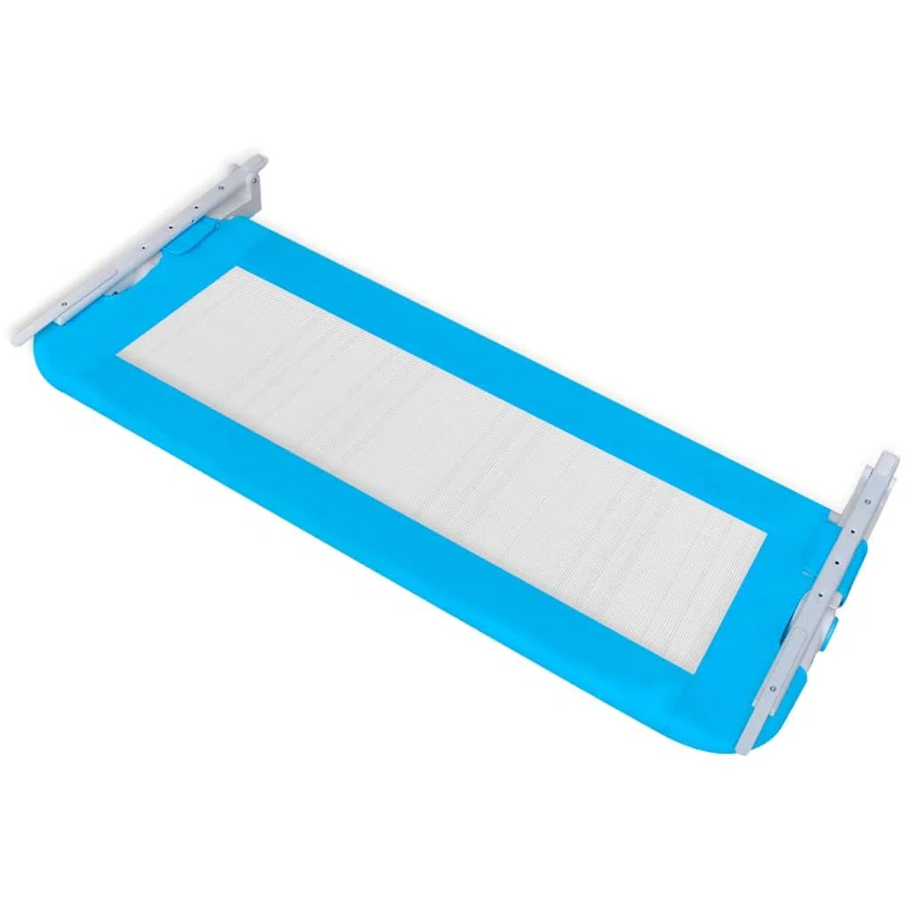 Kleinkind Sicherheit Bettgitter 102x42 cm Blau, klappbar mit Polsterung, Bettschutzgitter Baby für Kinderbett, Seitengitter Babybett, Bettverlängerung Kind, kindersicherung
