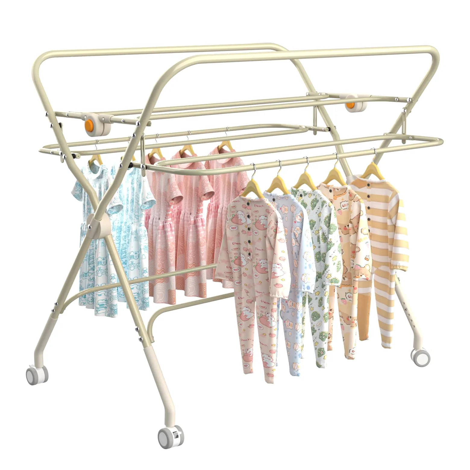 OHMG Wickeltisch für Babys,tragbarer klappbarer Wickeltisch mit Rollen,Mobile wickeltisch klappbar,wasserdicht und höhenverstellbar,Baby Changing Table für Neugeborene (A-Milchweiß)
