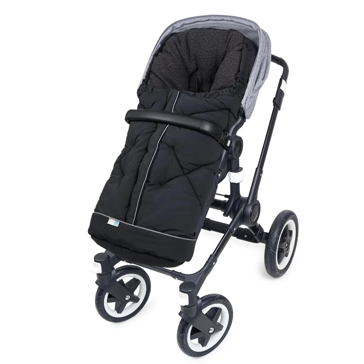 JENS Winter-Fußsack, 100cm | Universal für Kinderwagen & Buggy, Fußteil komplett abnehmbar, Mumienform, atmungsaktiv