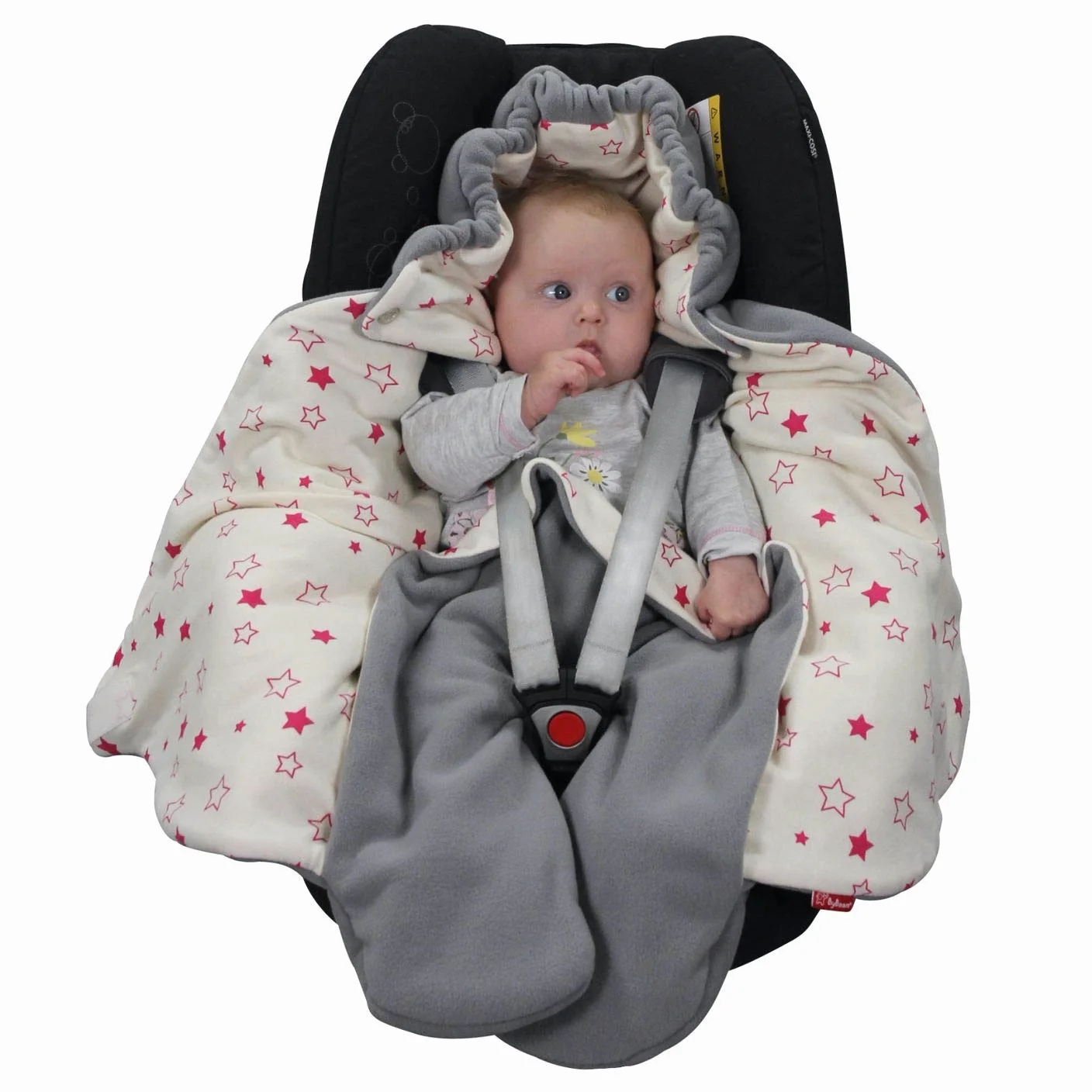 ByBoom Baby Einschlagdecke für die Übergangszeit und Sommer, Oeko-TEX 100, Universal Kuscheldecke für Babyschale, Autositz, Baby Decke für Kinderwagen, Buggy