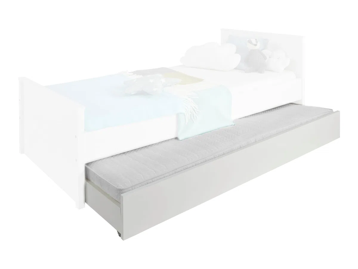 trendteam smart living - Ole - Unterbettkommode - Weiß - Bettkasten für Betten - (BxHxT) 199 x 21 x 95 cm - viel Stauraum