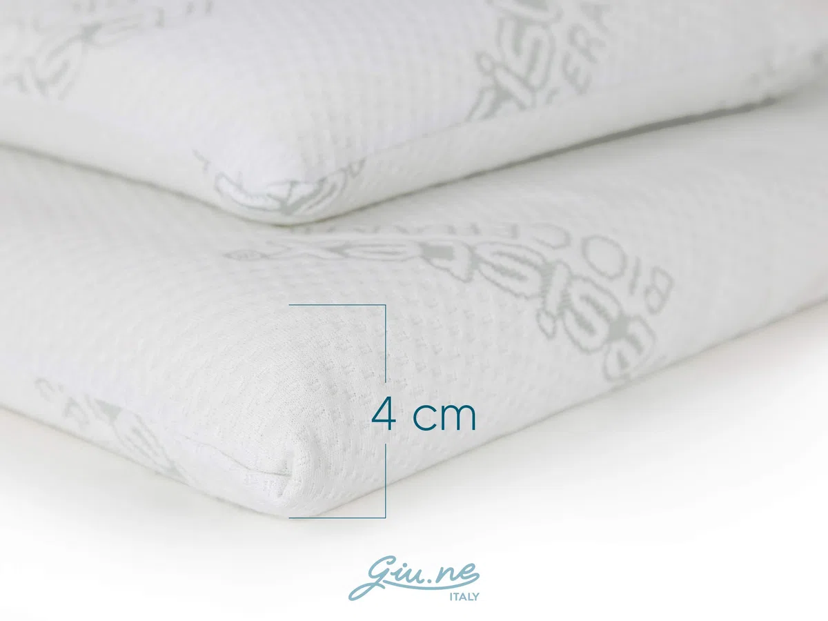 Kissen für Baby Neu Generation Memory Foam 100% waschbar Anti-Erstickungsgefahr, Sicherheit für Wiege und hypoallergene Bettfarbe - Weiß, Größe - 50 x 30 x 4,0 cm
