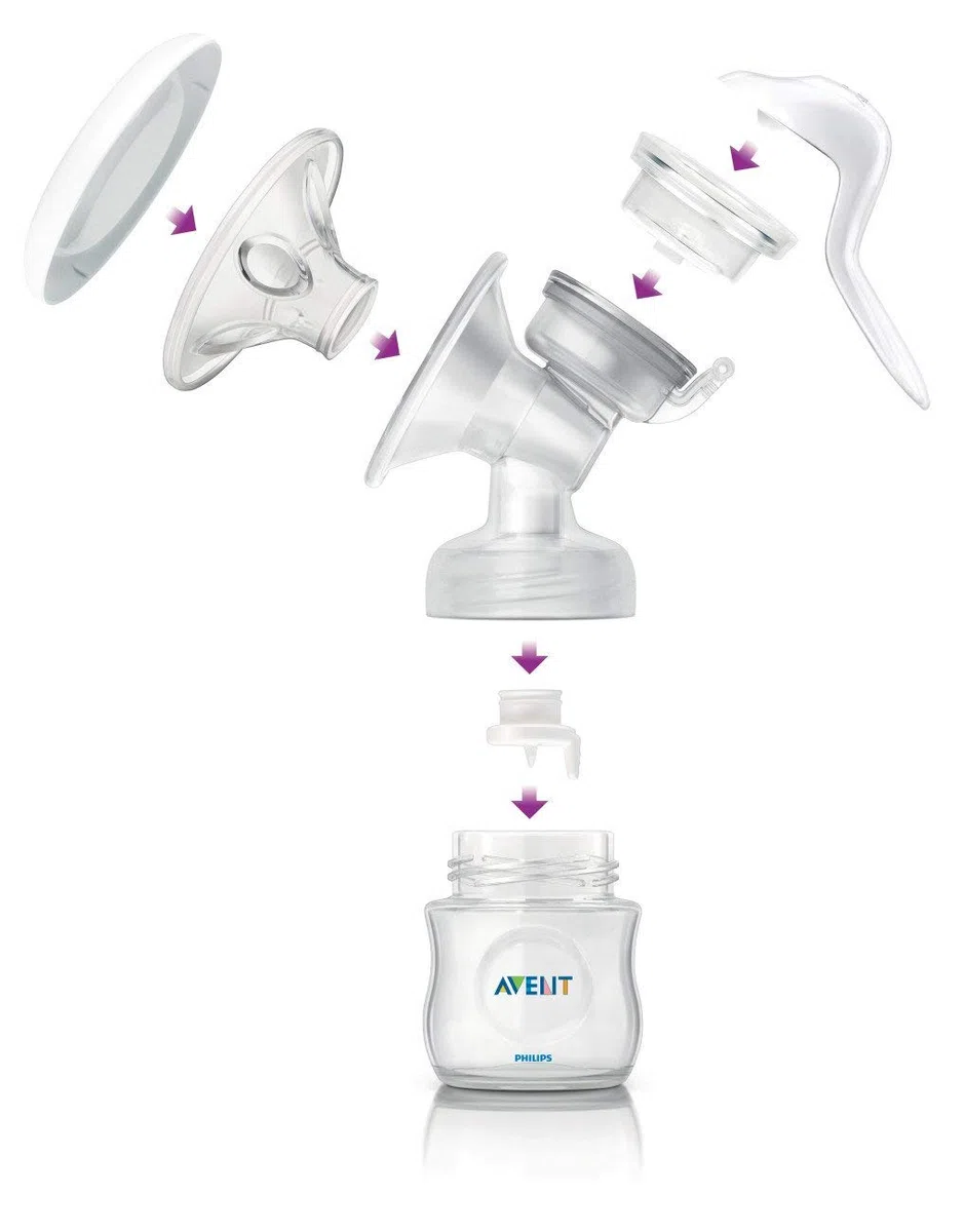 Avent Natural Milchpumpe mit Flasche