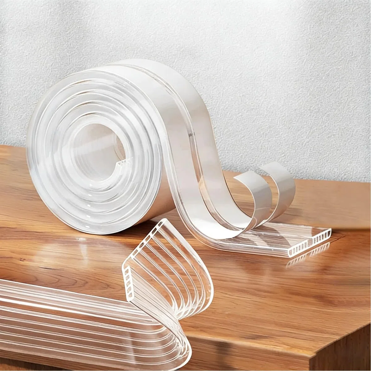 Möbel-Eckenschutz, Transparente Silikon-Eckkantenstreifen, selbstklebend, for Tische, Schränke, Wände, scharfe Kanten, 2–12 m(W:19mm/0.75in,10m/32.8ft)