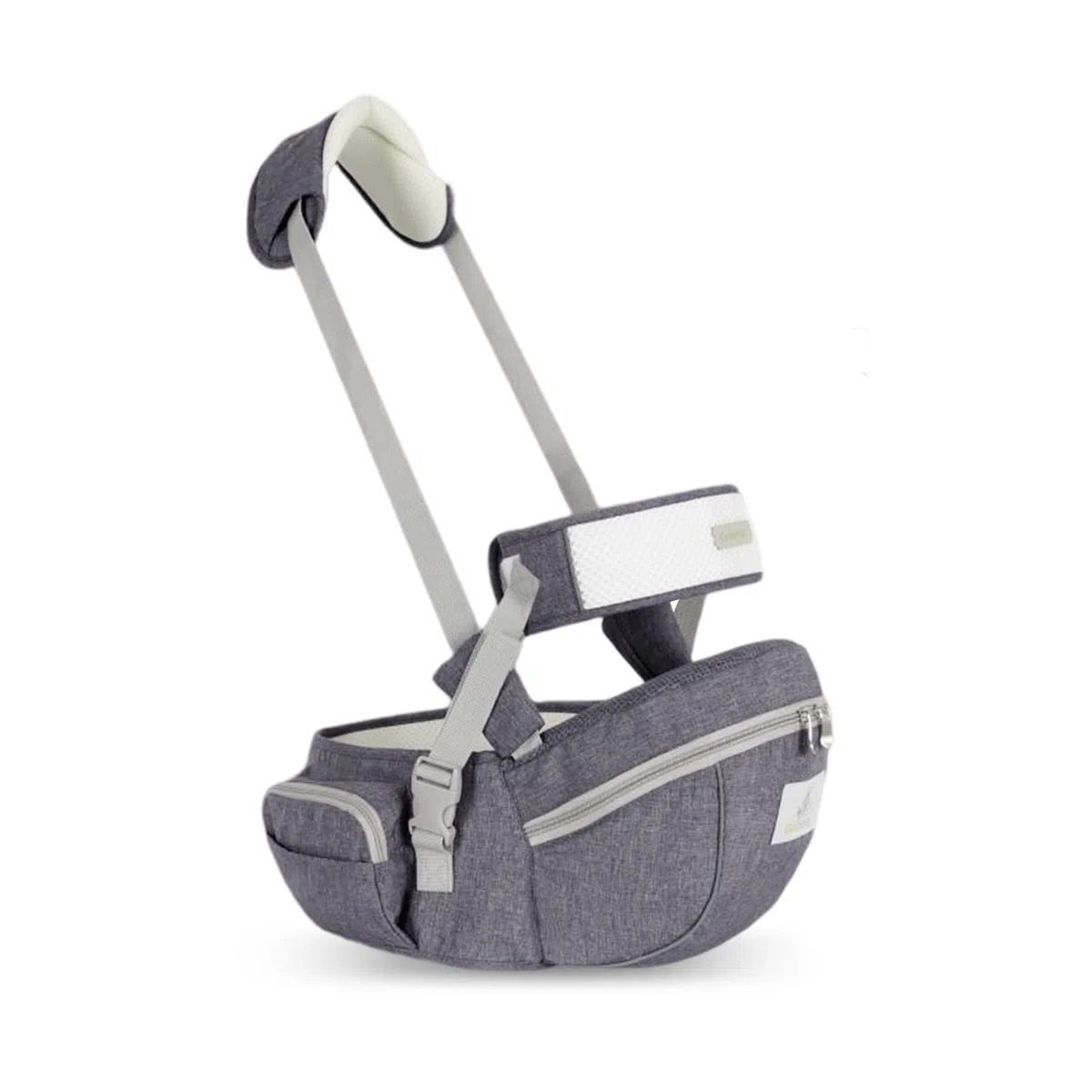 SONARIN Multifunktionale Baby Hüftsitz,Ergonomischer Taille Hocker Babytrage Hipseat Hüfttrage Bauchtragen mit Sicherheitsgurt & Schultergurt für Baby Kleinkinder 0-24 Monaten(Grau)