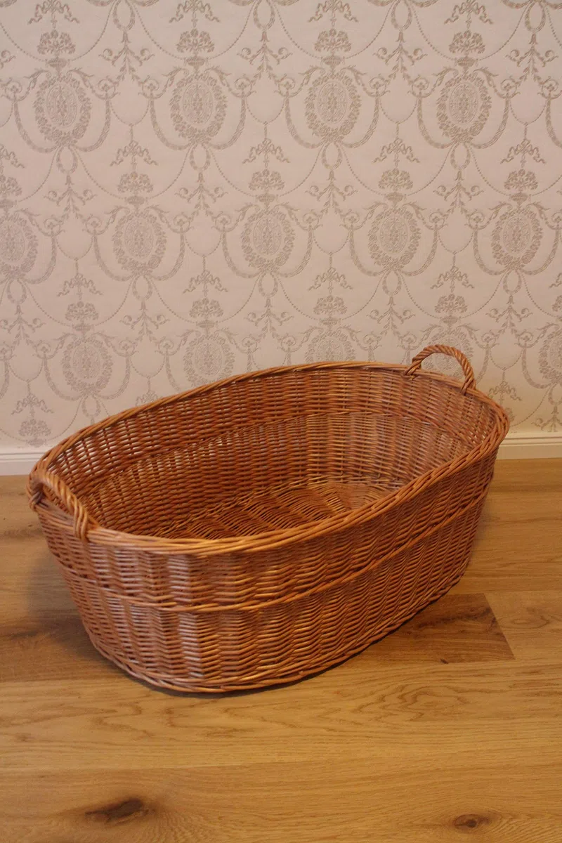 Marcus Wäschekorb aus Weide in 8 Varianten Tragekorb Wäschebox Weidenkorb Babykorb Babybett Weide (Nr. 6 80cm)
