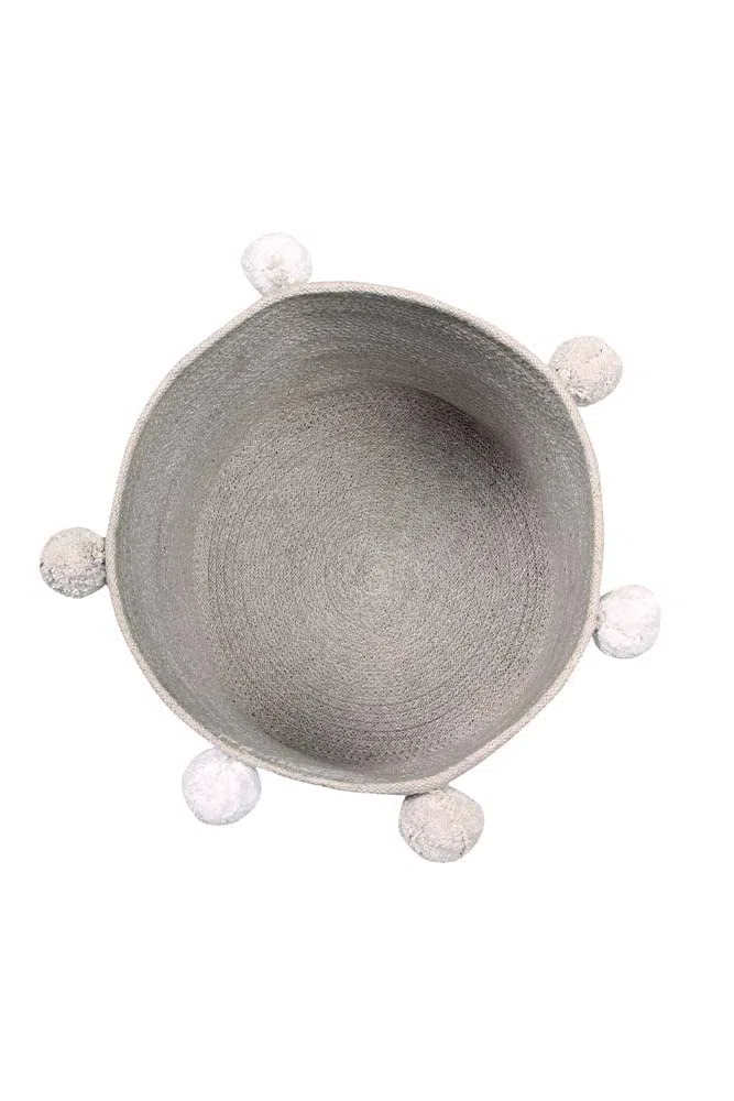 Lorena Canals Aufbewahrungskorb Bubbly Natürliche Baumwolle -Hellgrau - Weiß- 30x30x30 cm