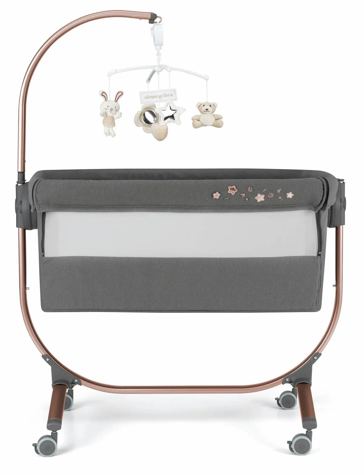 Babybett Cam Anthrazit Sterne Rahmen Bronze Var.163