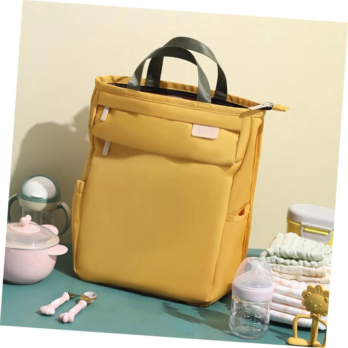 Mipcase Wickelrucksack für Großem Fassungsvermögen Stillrucksack aus Hochwertigen Materialien Organizer für Windeln Spielzeug Babyflaschen und Andere Babyartikel Praktischer Verschluss