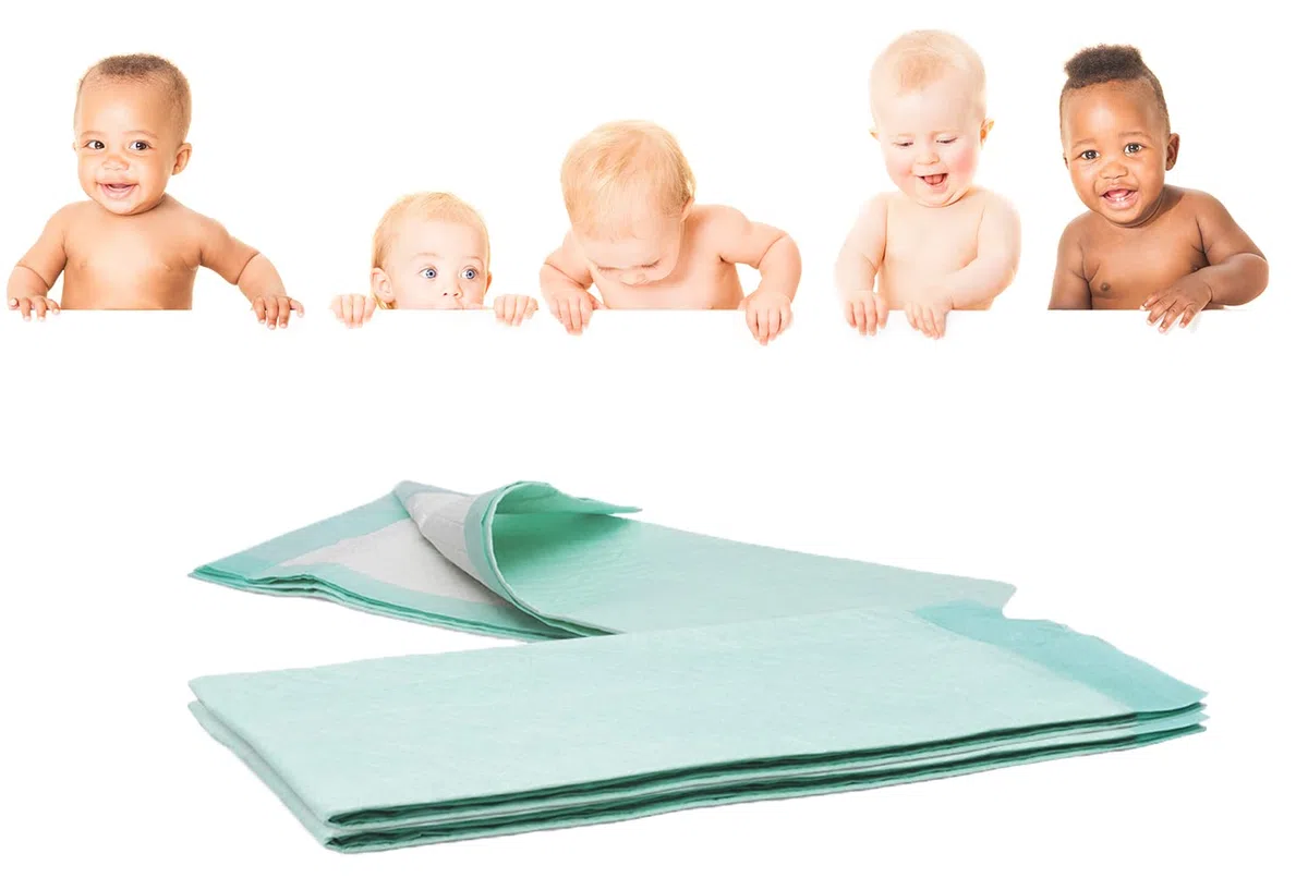 100 Wickel Baby Einmalunterlage 60x90 Wickelauflage saugstark Einwegunterlage Wickelunterlage Wickelunterlagen