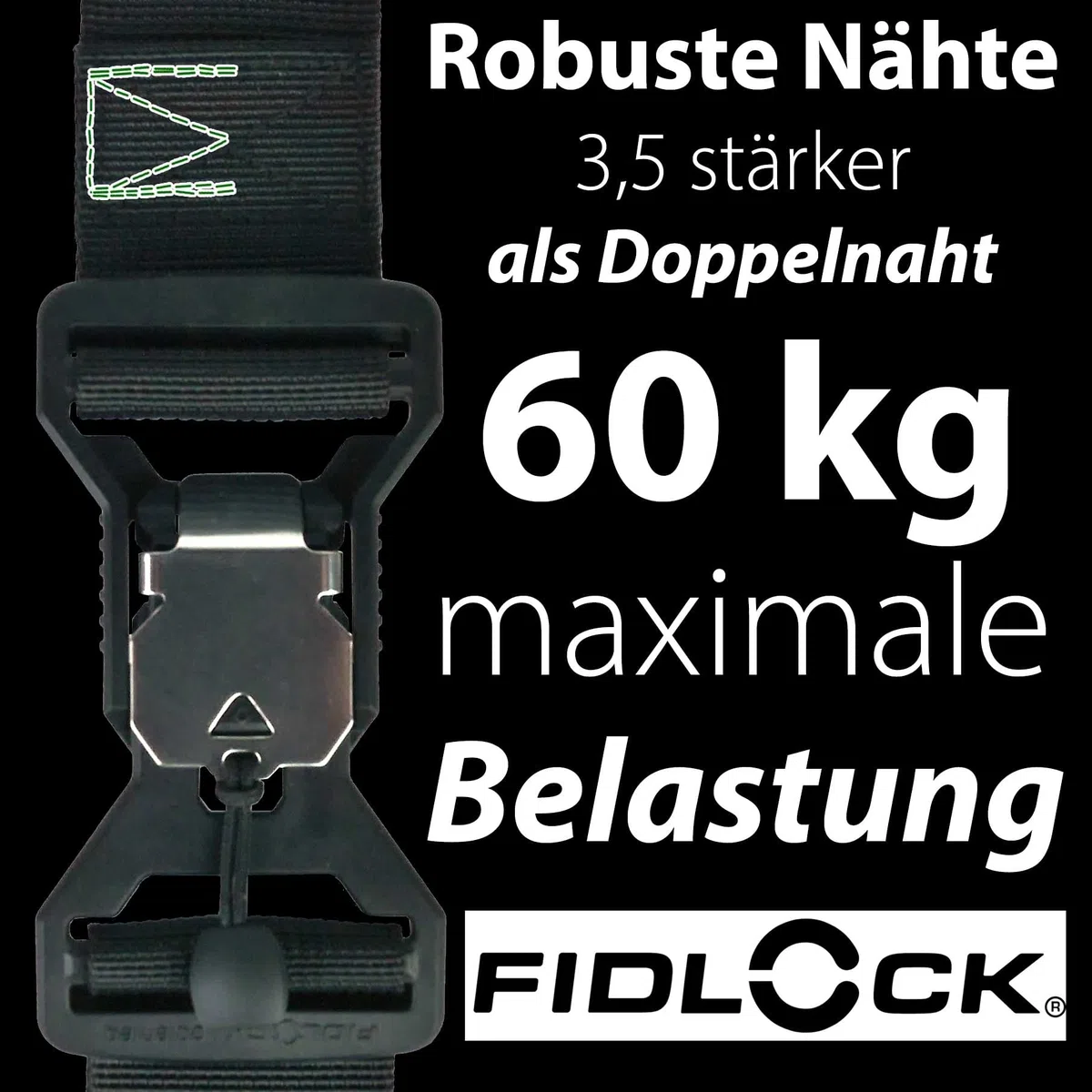 Tragegurt Babyschale mit Fidlock Magnetverschluss und Anti-Rutsch-Schulterpolster, bis zu 60 kg belastbar