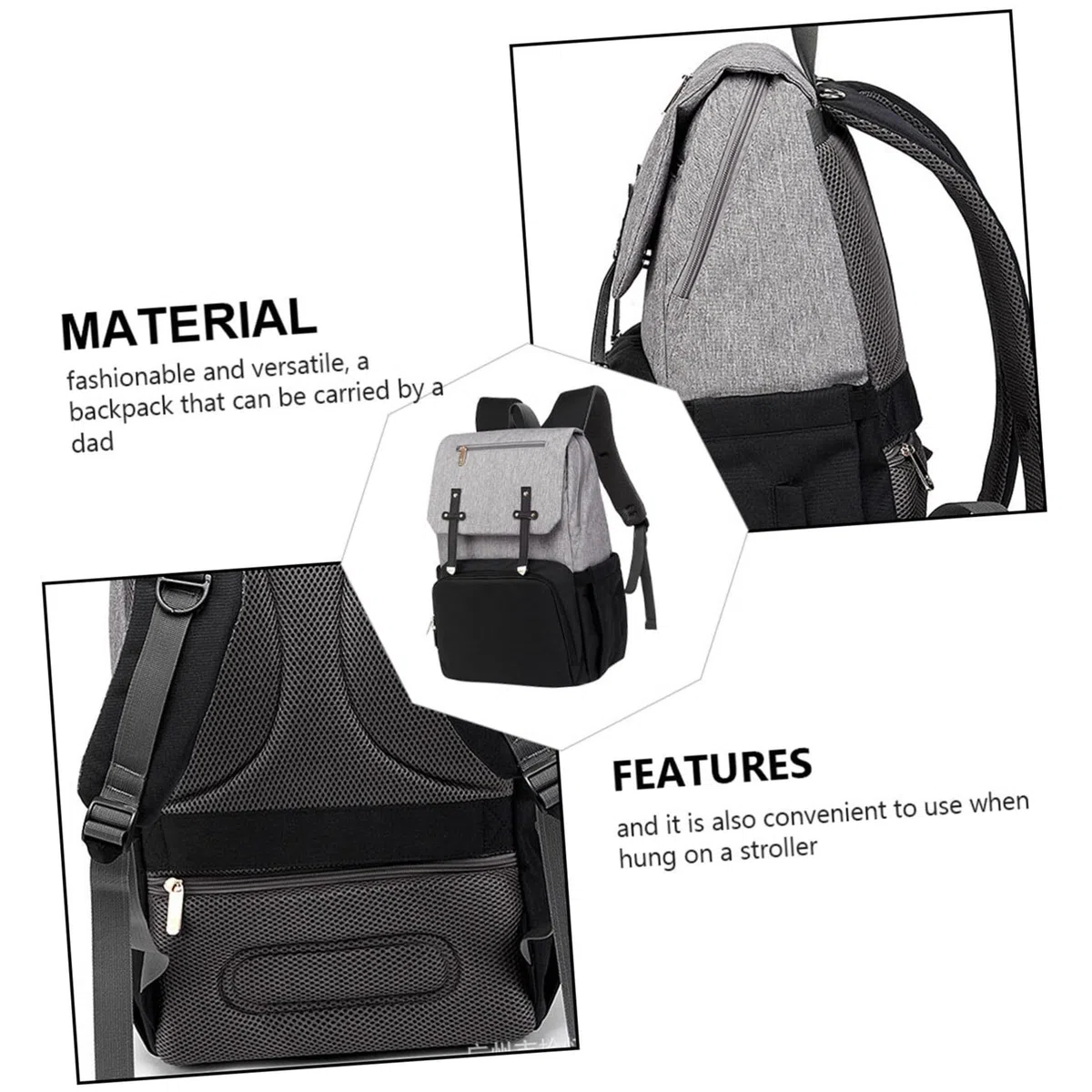 Multifunktions Wickelrucksack Mutter Großes Fassungsvermögen Robustes Material Komfortable Schultergurte Für Alltag Reisen Camping