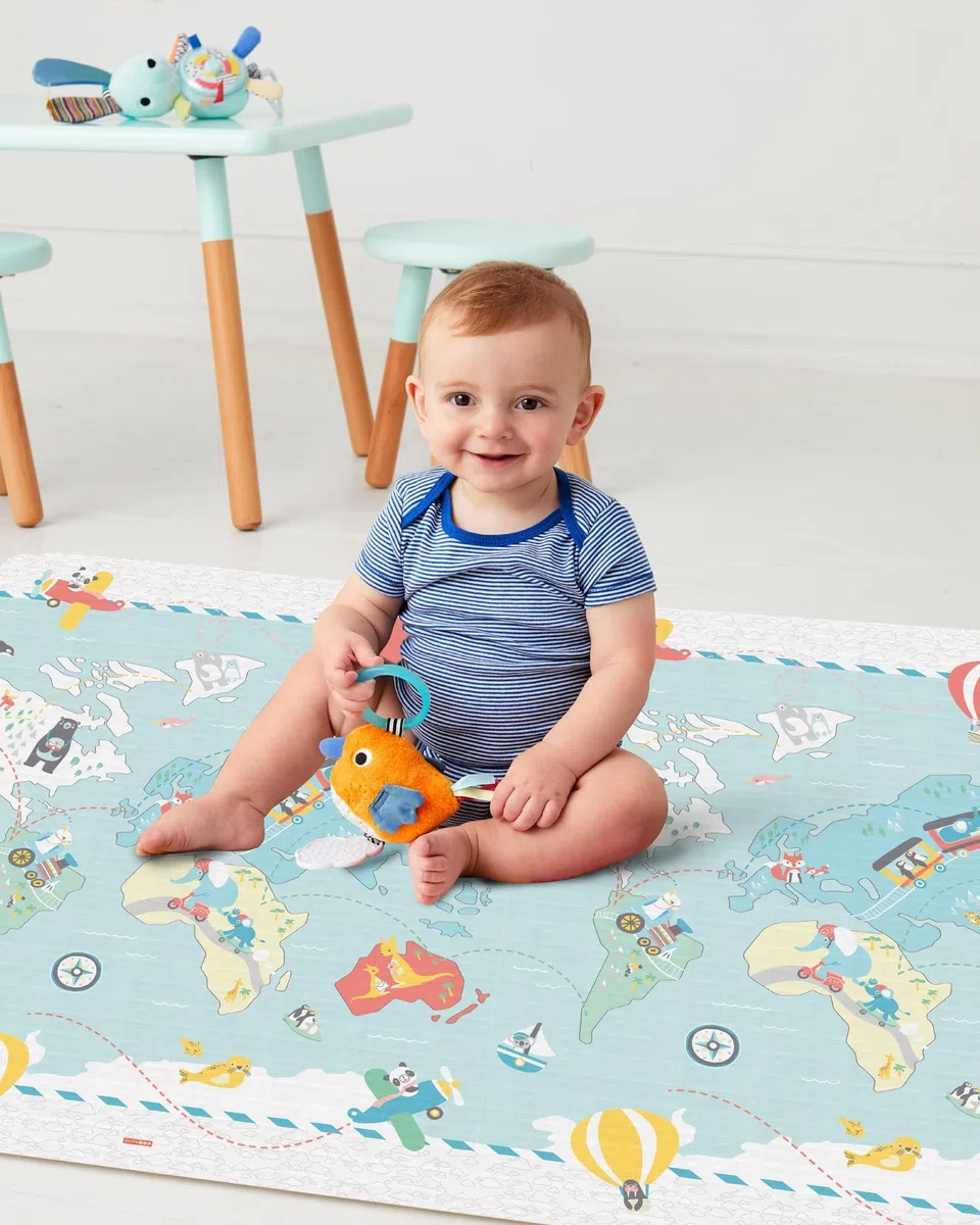 Skip Hop 243103 Spielmatte, wendbar, für Reisende, mehrfarbig