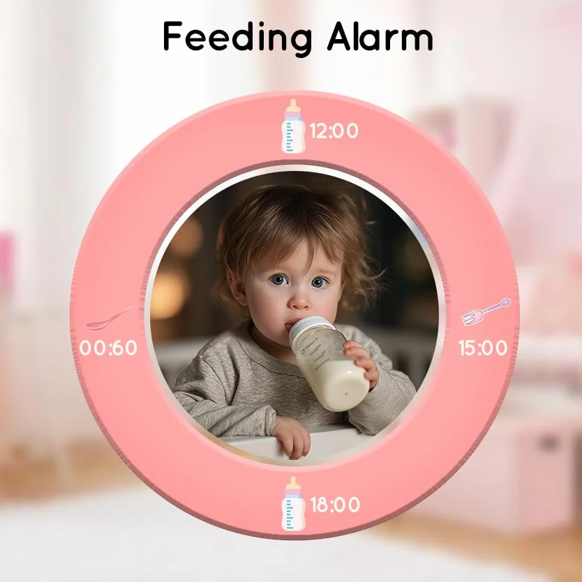 Smart Babyphone mit Kamera und Audio Dual-Modus, WLAN-Schalter, 2,8-Zoll-Display, Nachtsicht, Fütterungsuhr, Temperaturerkennung, 2-Wege-Talk,