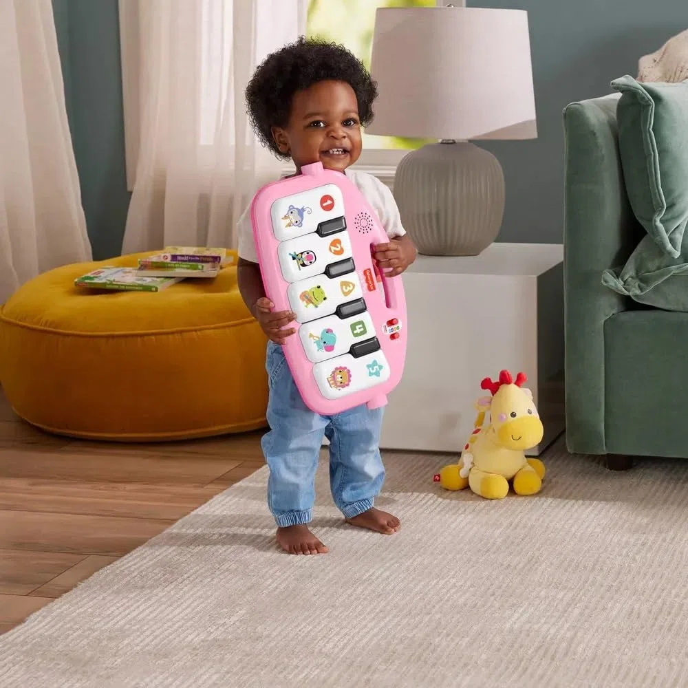 Fisher Price Glow and Grow Kick & Play Gym, Pink