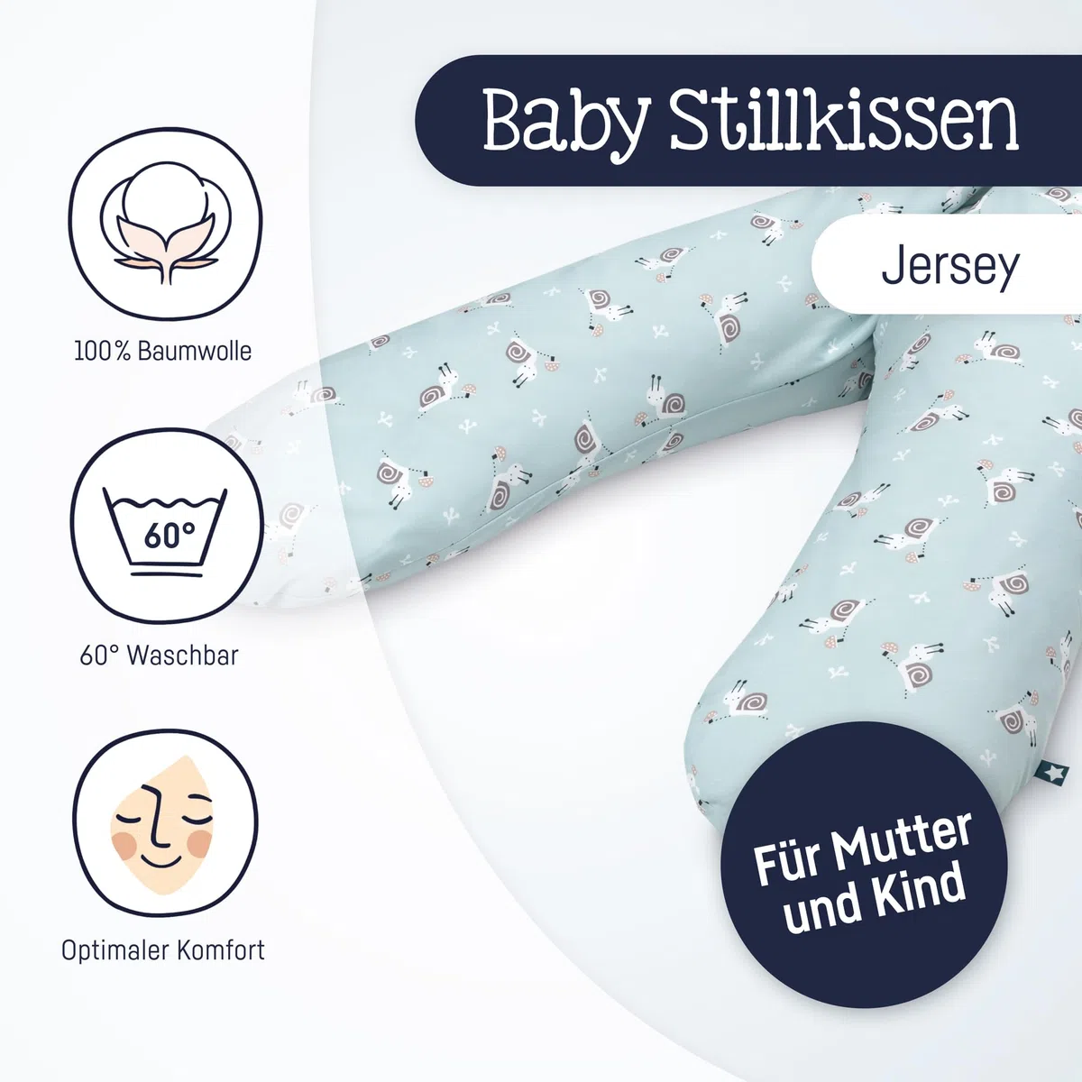 Julius Zöllner Stillkissen Jersey 190 Schnecke