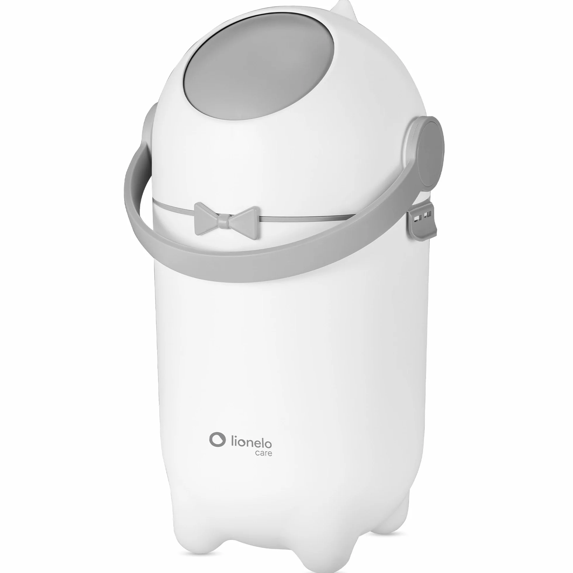 Lionelo Purebin – Windeleimer geruchsdicht, für universelle Beutel (ohne Kassette), Einhand-Bedienung, 10 L – hygienischer Windelbehälter für Babyzimmer