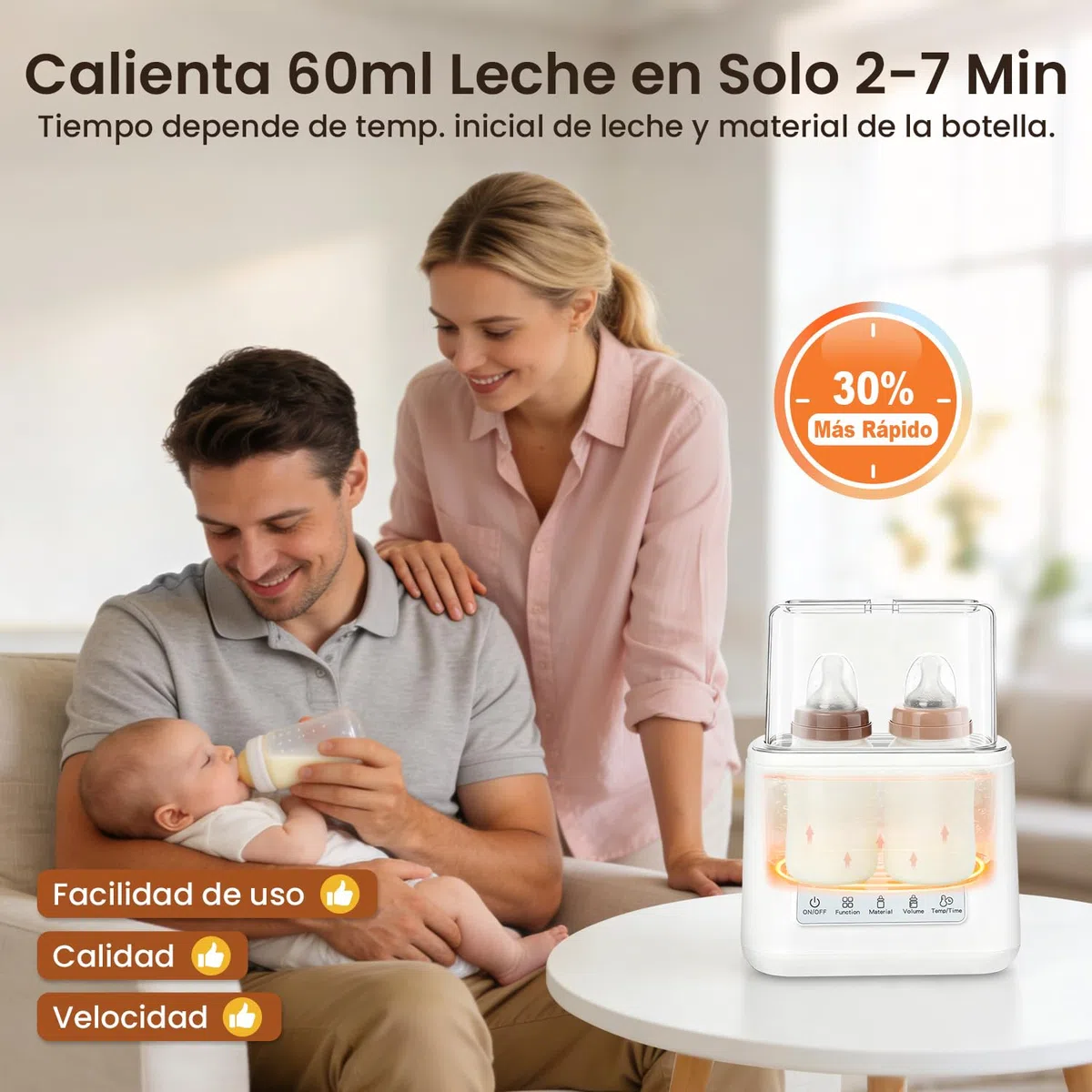 Erhitzt Doppel-Flaschen, 10-in-1 Sterilisator, Aufwärm/Auftauen von Muttermilch und Pürees, präzise Temperaturkontrolle, mit LCD-Display, Timer, automatische Abschaltung, BPA-frei