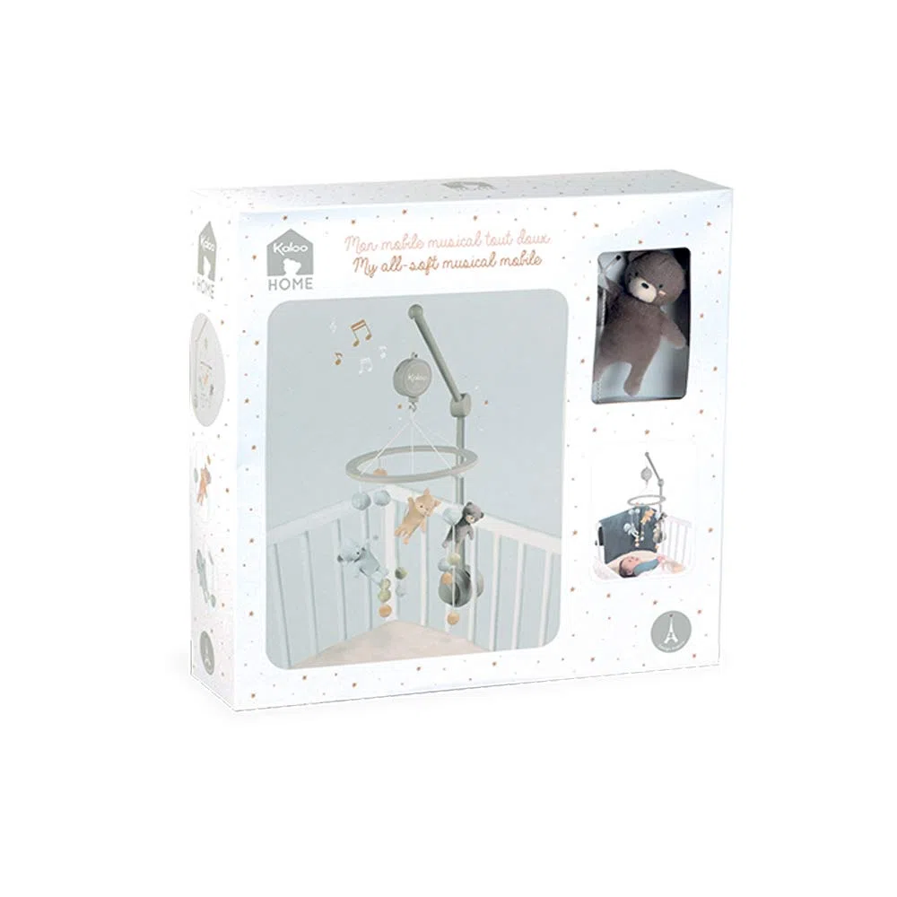 Kaloo K969920 Home - Musik-Mobile "Bär, Hase & Fuchs", grau