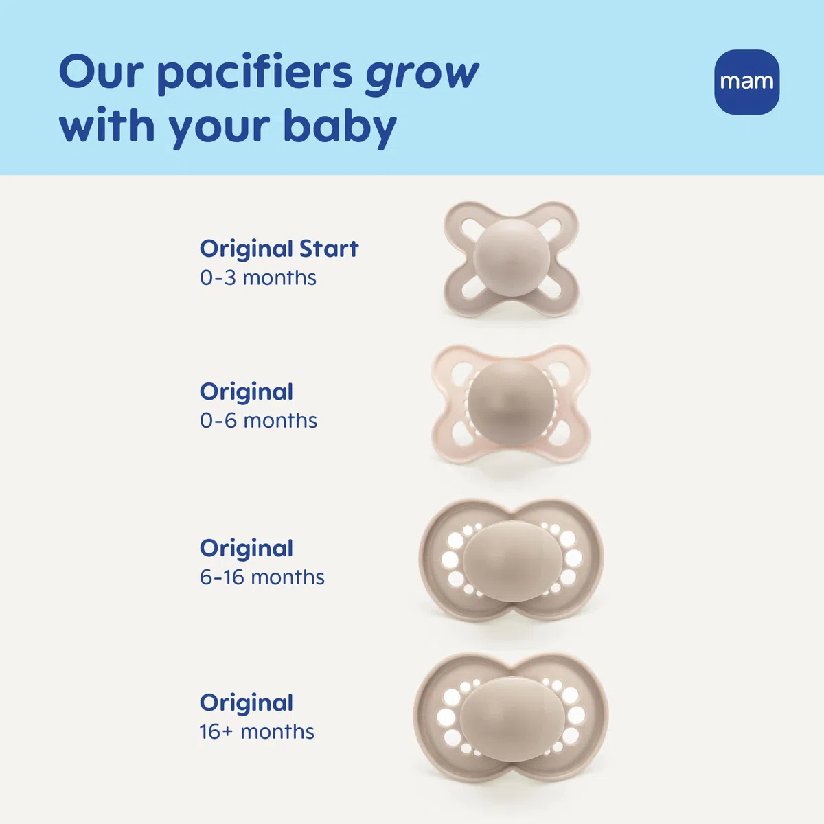 MAM Original Matte Baby Pacifier, Nipple Shape Helps Promote Healthy Oral Development, Sterilizer Case, 6-16 Months (Pack of 2)