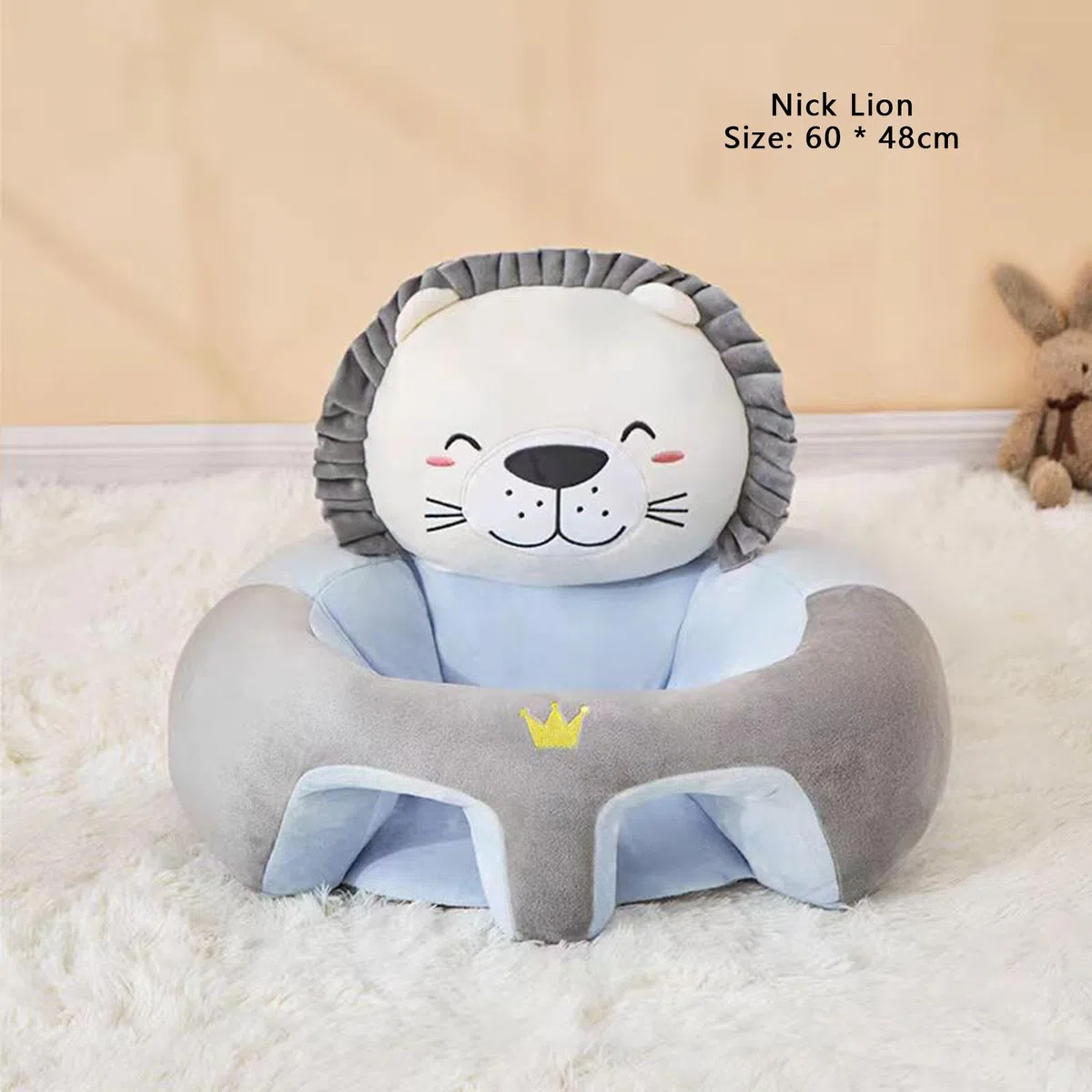 Baby-Stützsitz, Sofa, Plüsch, weich, Tierform, Baby, zum Sitzen, hält die Sitzhaltung, bequemes Baby-Sofa, Stuhl für Babys, 3–12 Monate (24, Einheitsgröße)