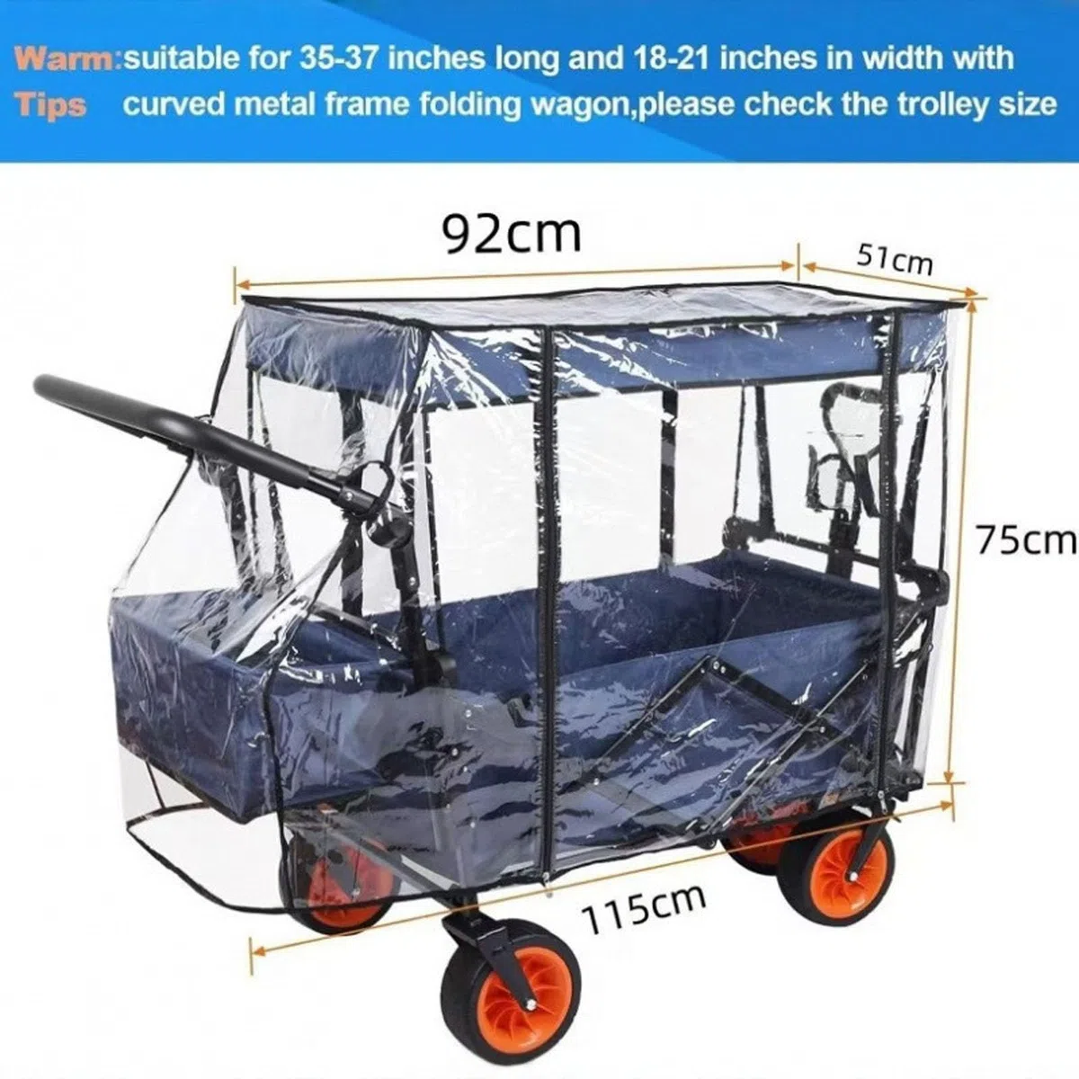 Bollerwagen Regenverdeck Transparent Regenschutz für Bollerwagen Kinder Regenabdeckung für Handwagen Faltbare Strand RegenschutzhüLle Verdeck für Bollerwagen Falt(Size:Regenschutz 2pcs,Color:Schwarz)