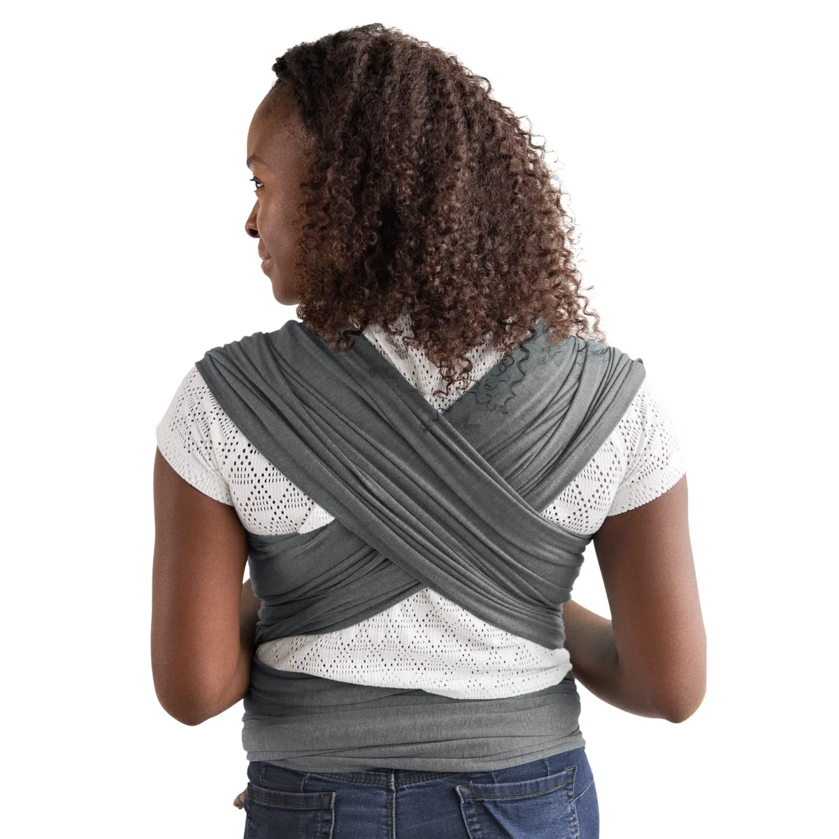 Moby Wrap Babytragetuch für Neugeborene bis Kleinkind - Element - Baby Wrap Carrier Slings - Perfekte Babyhalterung für Mama & Papa - Verstellbar für alle Körpertypen - Asphalt