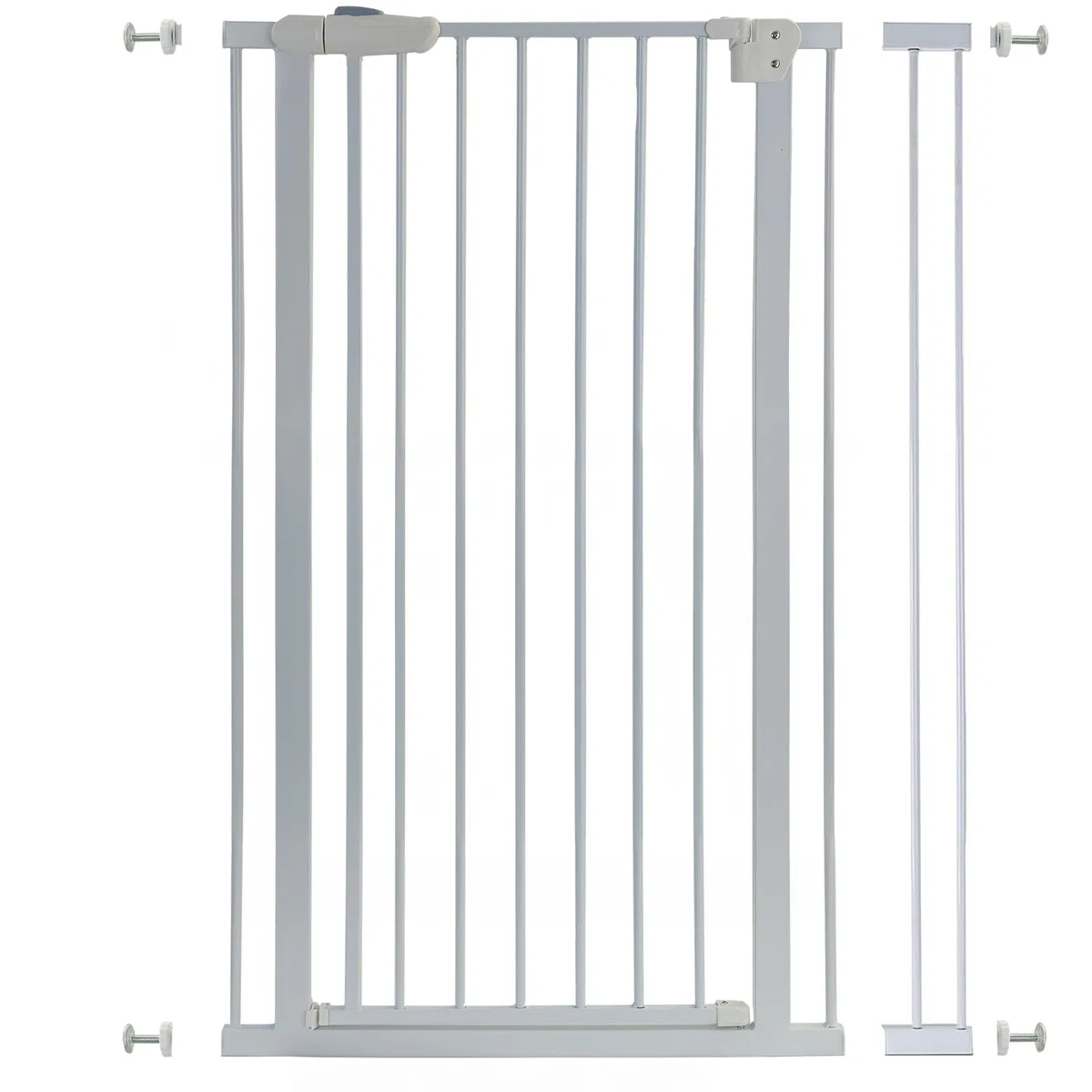 Absperrgitter Treppenschutzgitter Metall weiß verstellbar 83-96cm 120cm hoch