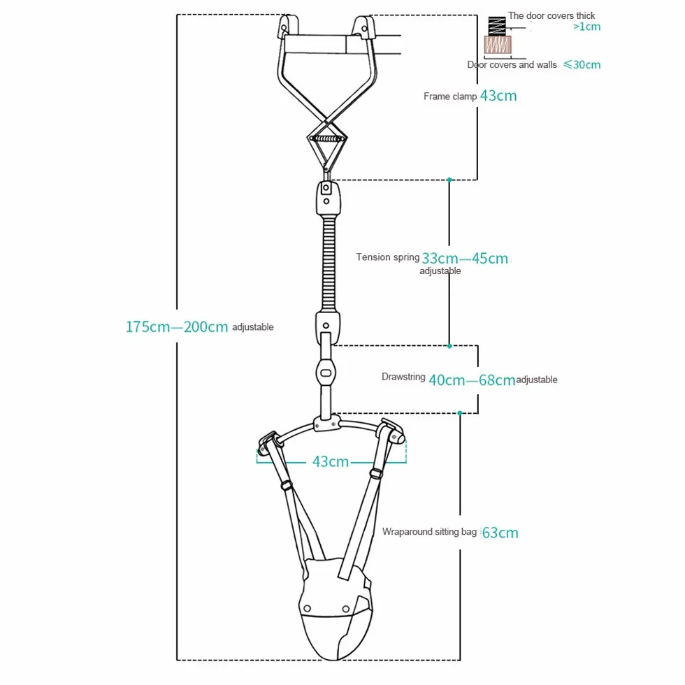 Baby Tür Schaukel Springen Übung Türhopser Türrahmen Jumper für Baby 6-24 Monate
