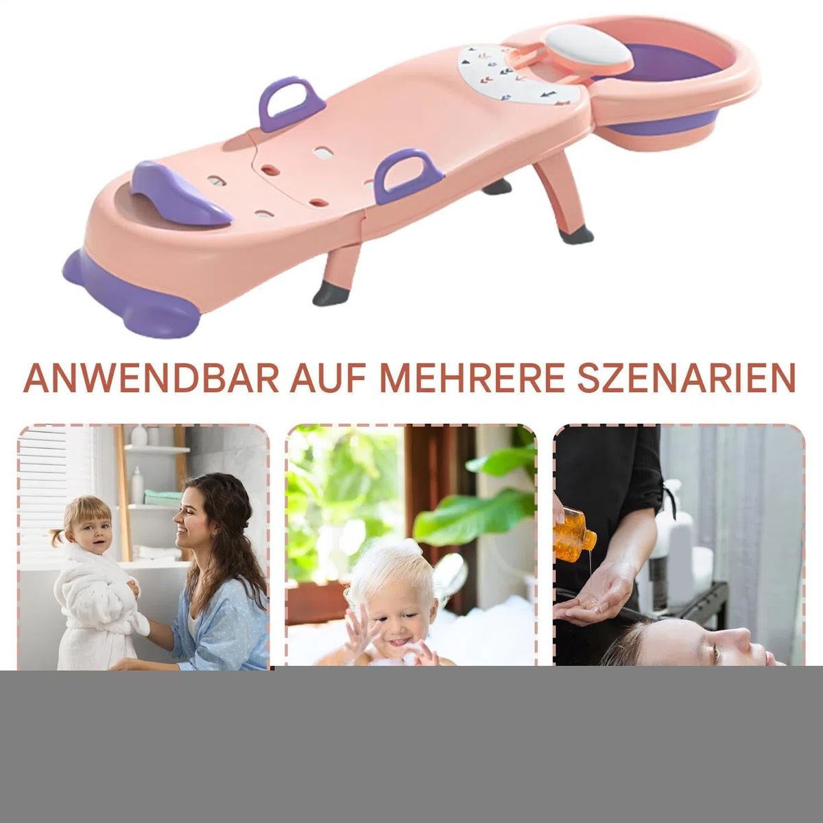 Teksome Badesitz zum Haarewaschen für Kinder, Shampoo-Stuhl für Kinder | Haarwaschsalonsitz für Kinder verstellbar | Rutschfester -Haarwaschstuhl für, Mädchen, Kleinkinder