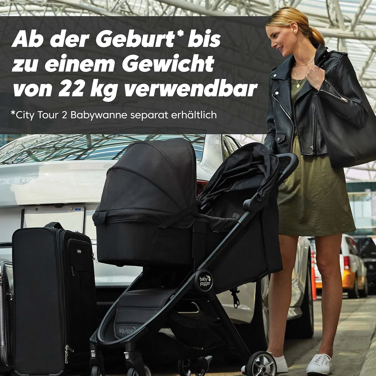 Baby Jogger City Tour 2 Reisebuggy, kompakter Buggy mit Einhandfalt, Shadow Grey