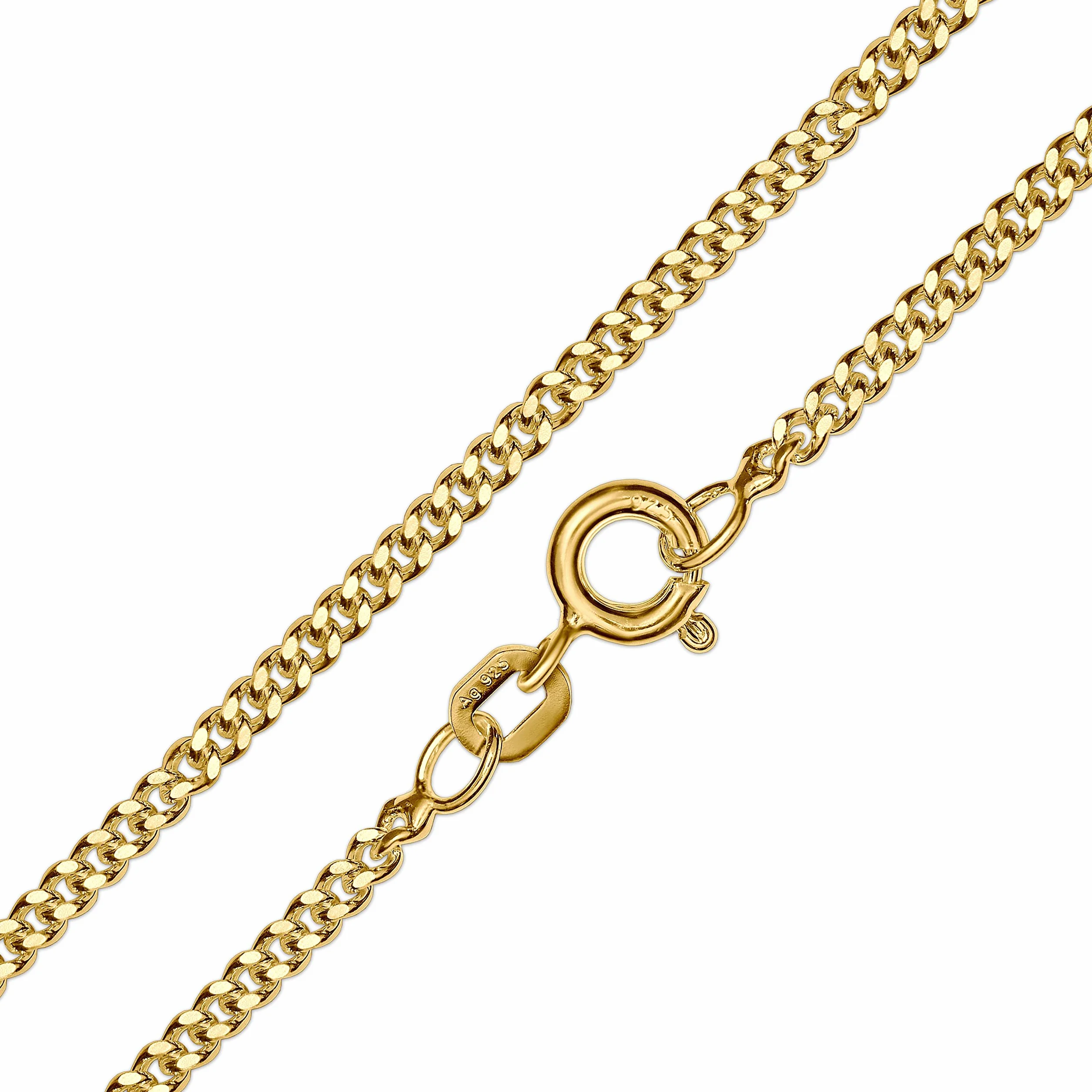 CLEVER SCHMUCK Taufkette Gold mit Schutzengel Taufring weiß mit Panzerkette 36 cm Sterling Silber vergoldet 925 im Etui Taufe