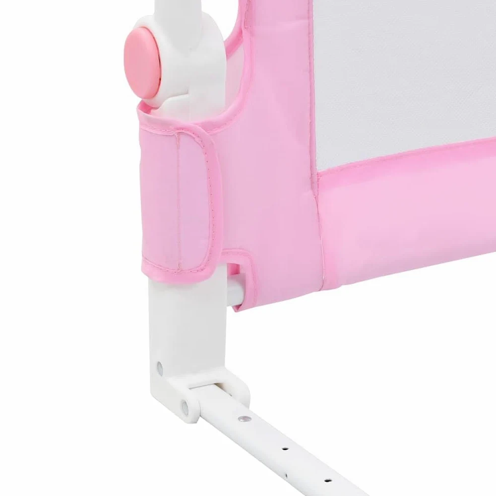 Kleinkind-Bettschutzgitter Rosa 180x42 cm mit atmungsaktivem Sicherheit Netz, klappbar und höhenverstellbar, tragbar, geeignet für Kinderbett, Elternbett, Familienbett, Reisebett