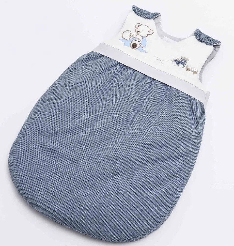 Be Be's Collection 437-30 Winter-Schlafsack wattiert Oskar blau 110cm